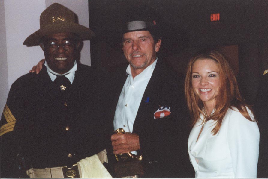 Peter & LoriDawn with one of the Buffalo soldiers